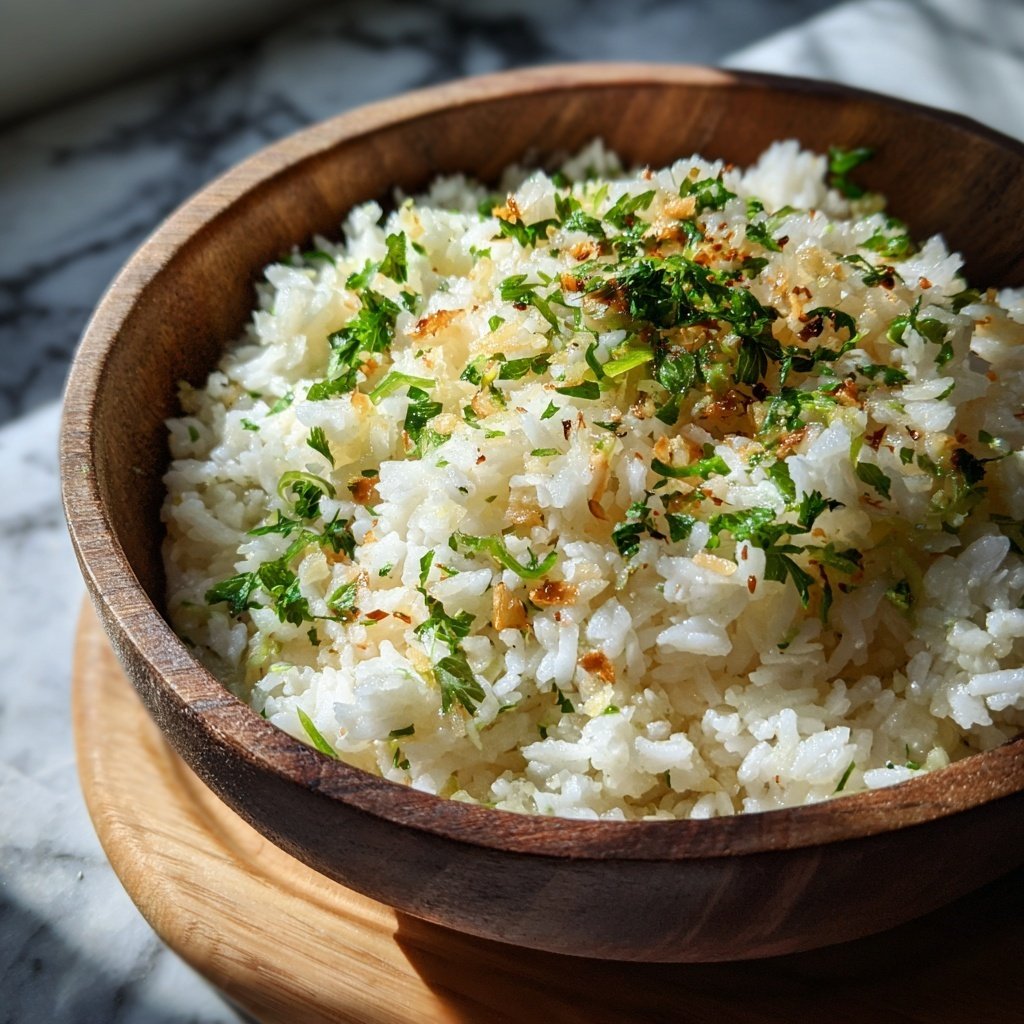 Jamaican Garlic Coconut Rice Bowl