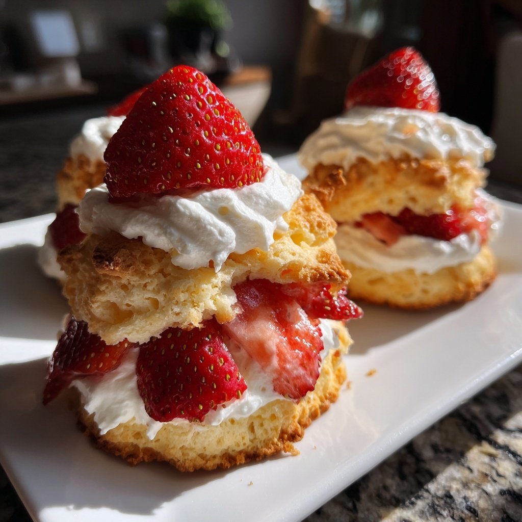 Fresh Strawberry Shortcake Cups