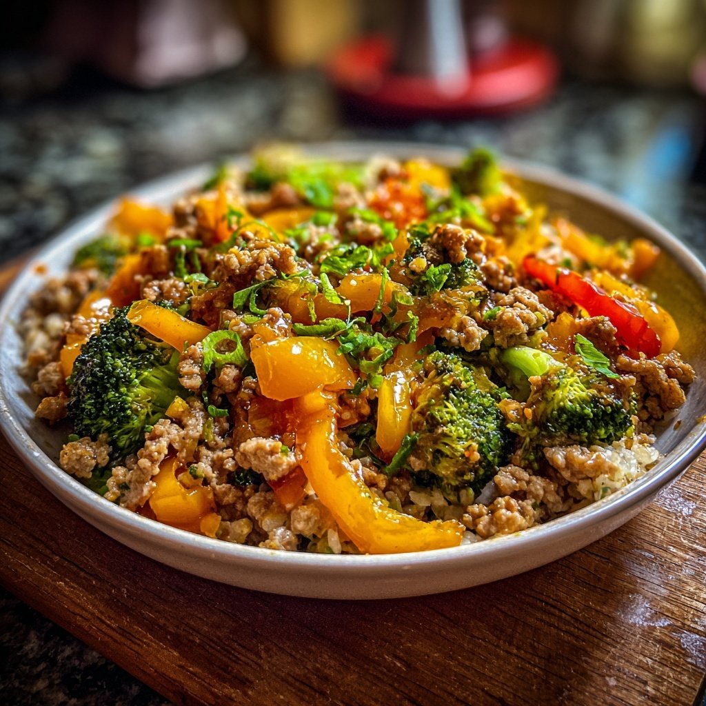Ground Turkey And Vegetable Stir Fry