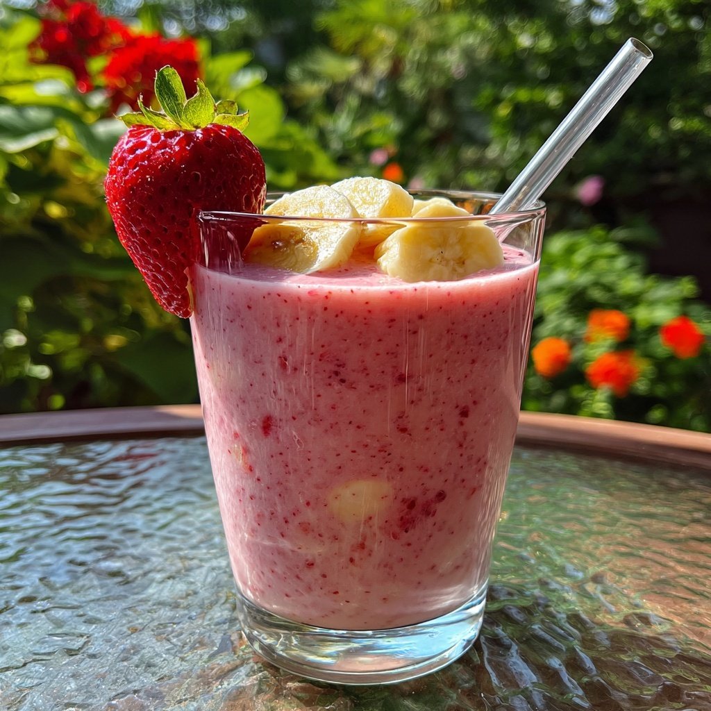 Strawberry Banana Greek Yogurt Smoothie