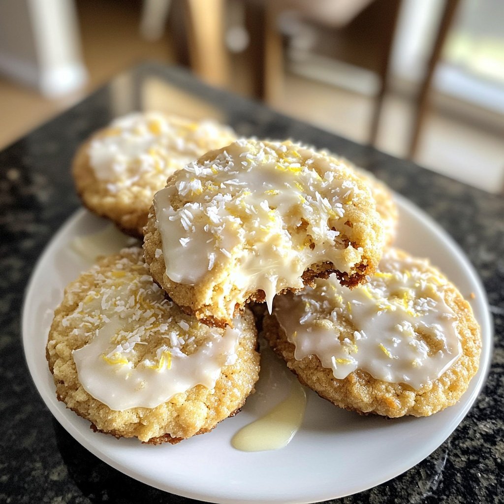 Lemon Coconut Cheesecake Cookies