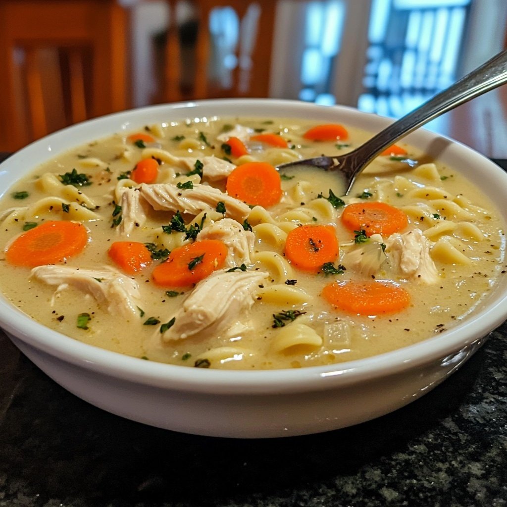 Healthy Crockpot Chicken Noodle Soup