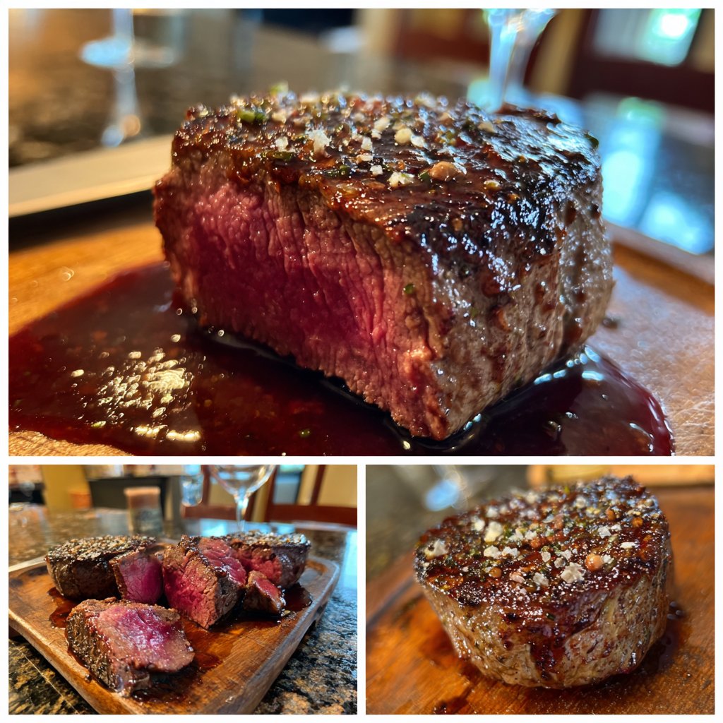 Romantic Filet Mignon with Red Wine Sauce