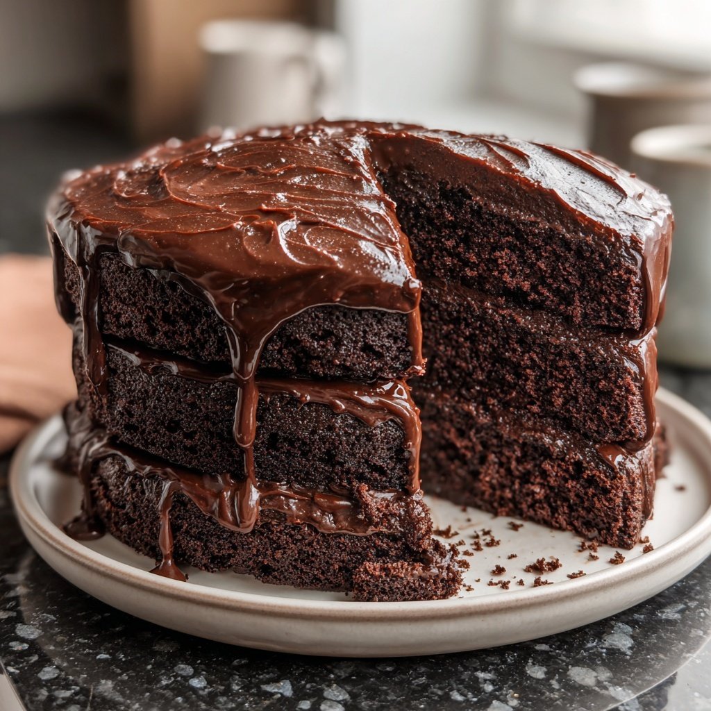 Moist Chocolate Layer Cake From Scratch