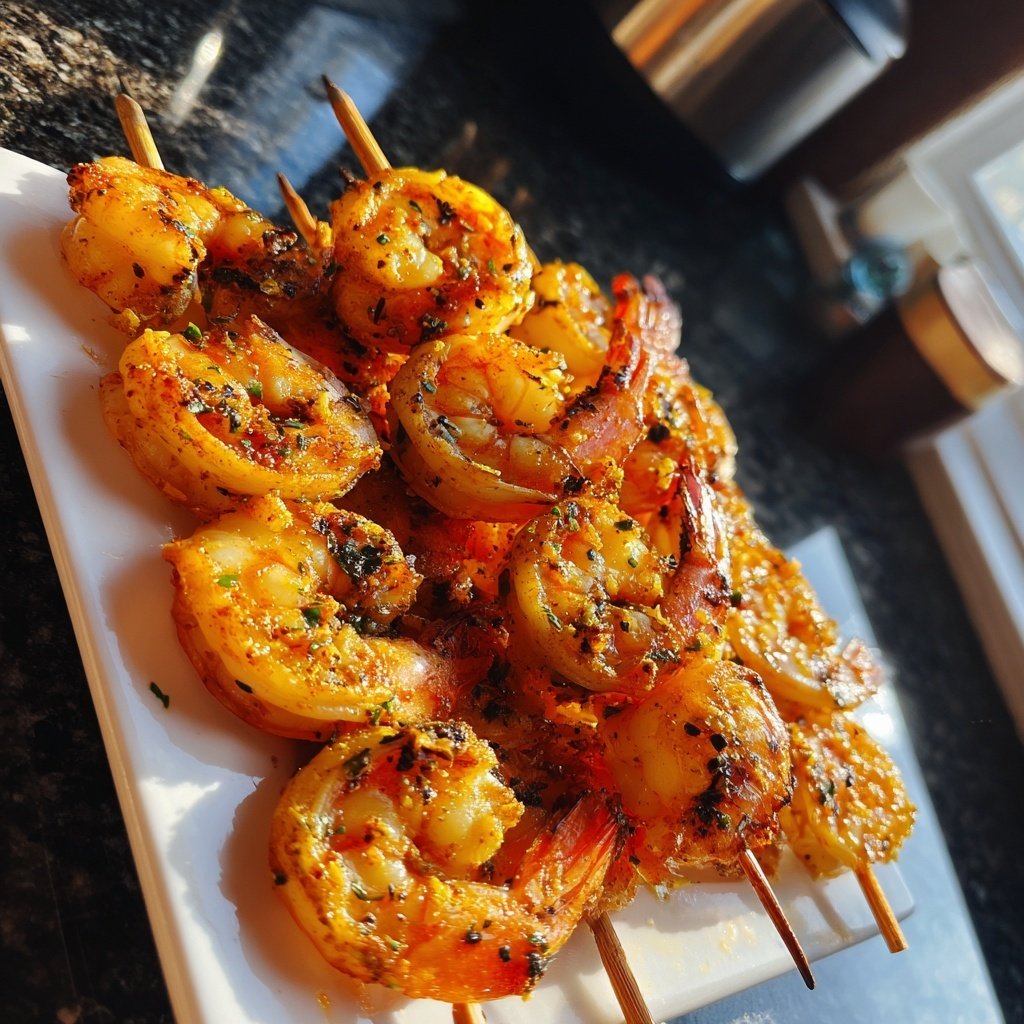 Grilled Lemon Shrimp Skewers