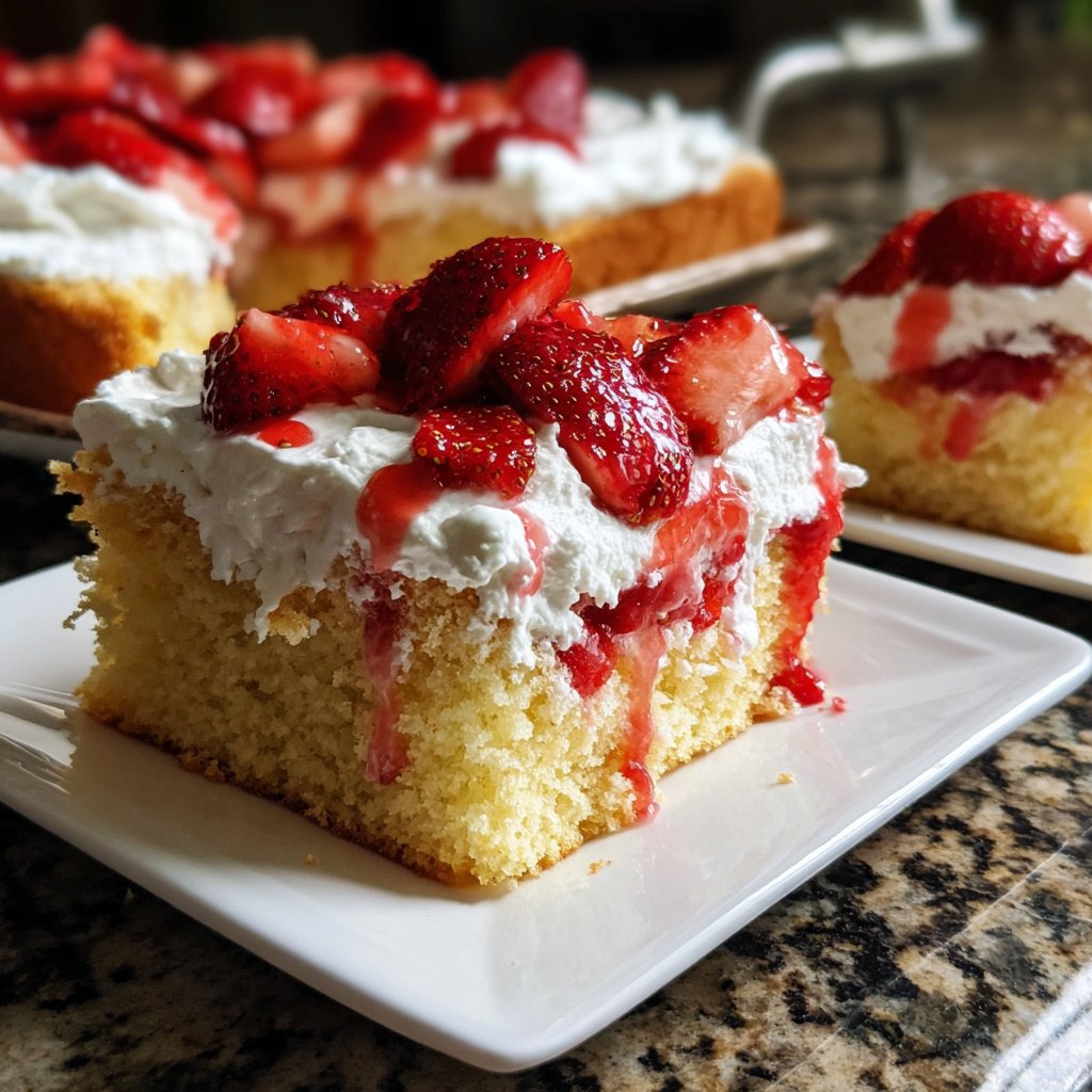 Strawberry Shortcake Sheet Cake