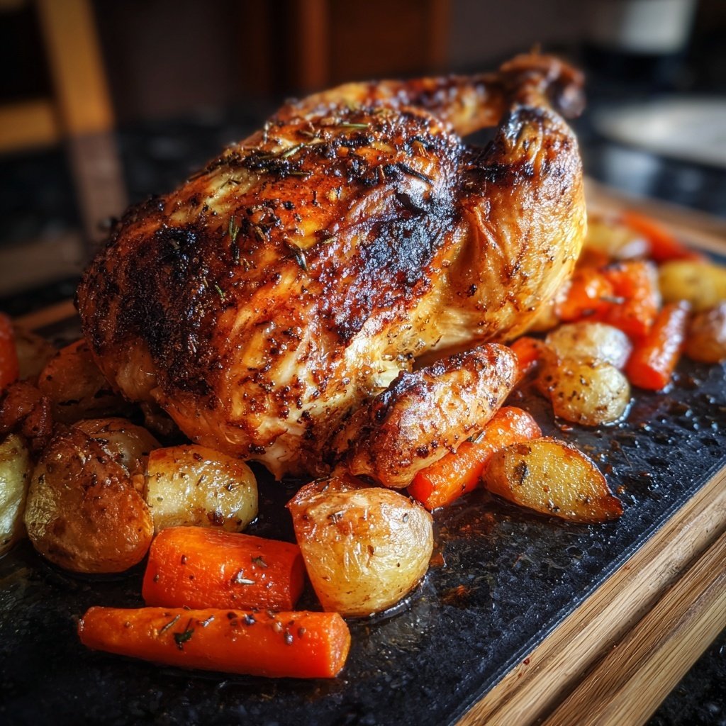 Roasted Chicken With Potatoes And Carrots