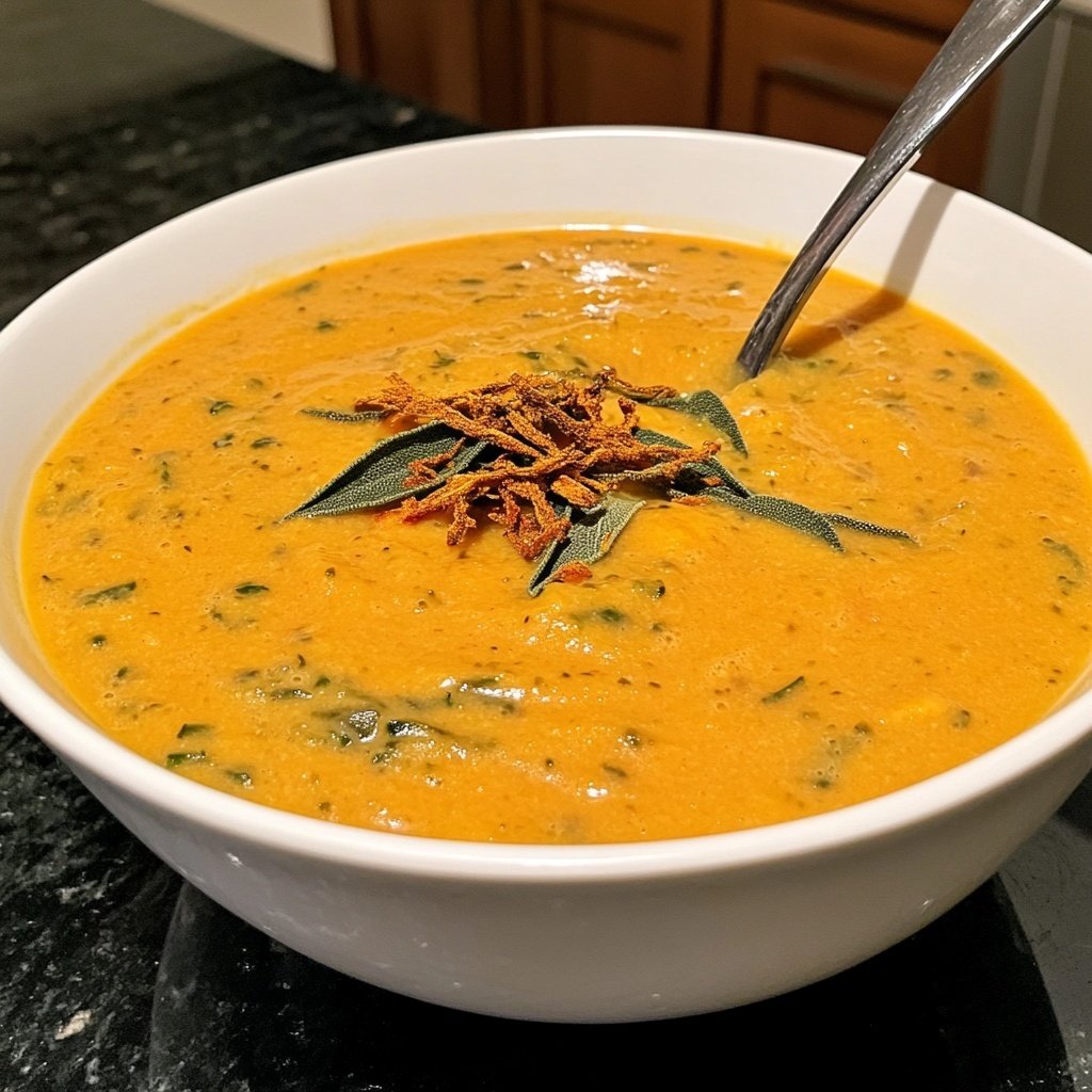 Creamy Squash Soup with Sage