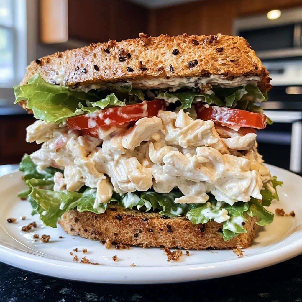 Quick Chicken Salad Sandwich Lunch