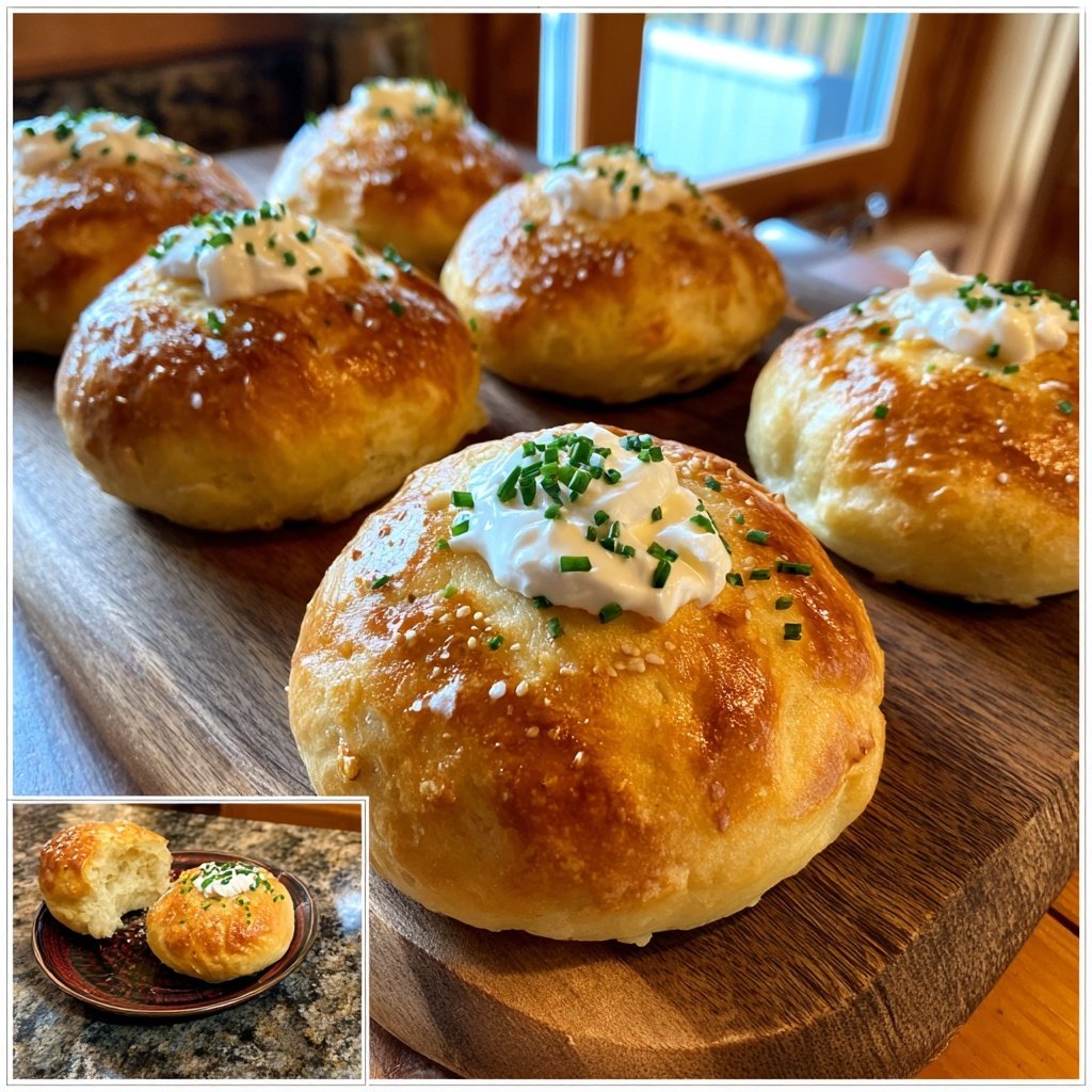 Soft Homemade Bagels With Yogurt
