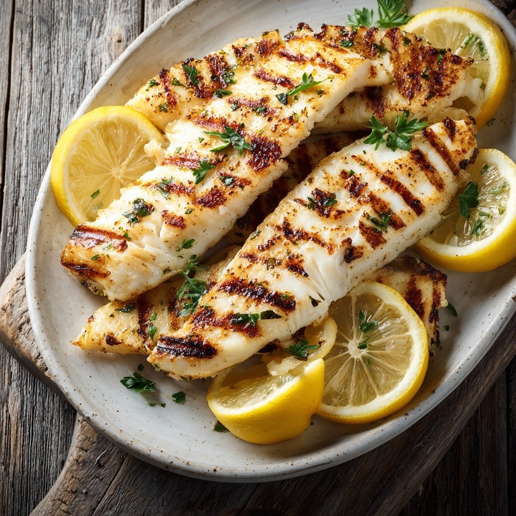 Healthy & Light Lemon Grilled Fish Plate