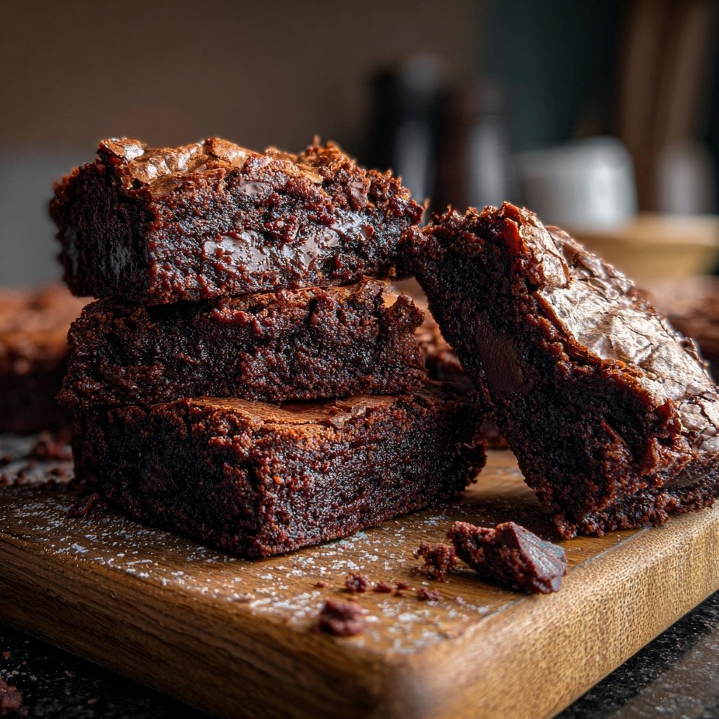 Thick Sourdough Fudge Brownies