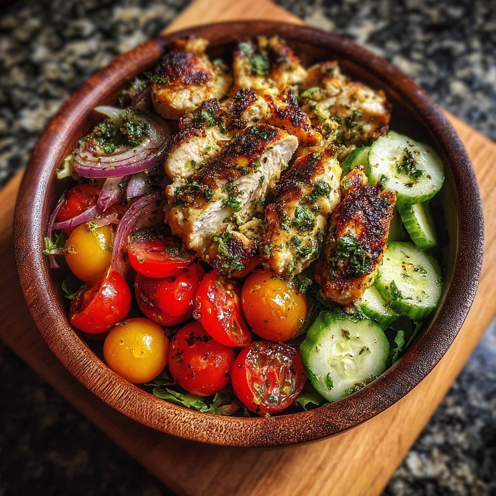 Easy Healthy Mediterranean Chicken Bowl