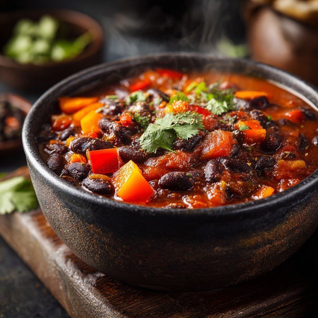 Healthy Crockpot Black Bean Chili