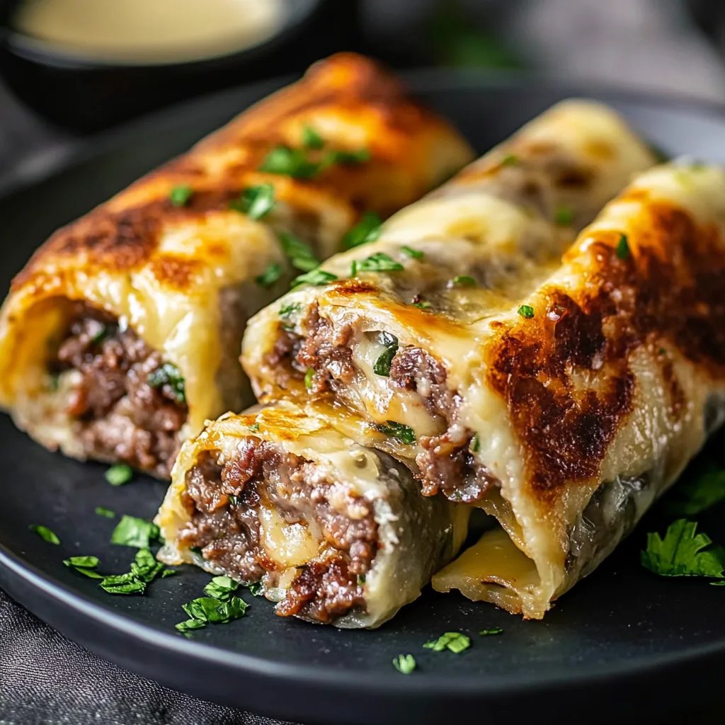 Keto Philly Cheesesteak Rolls
